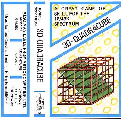 3D Quadracube box art for ZX Spectrum